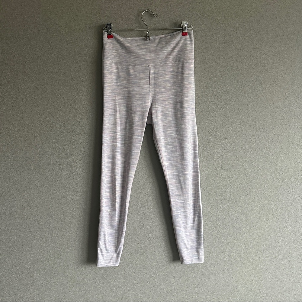 Outdoor Voices Space Dye Gray and Purple Leggings Medium